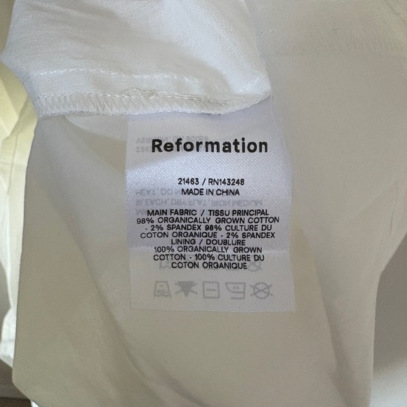 NEW Reformation Lissa Cotton Midi Dress White Ivory Removable Strap | US 4 UK 8 - Picture 15 of 16